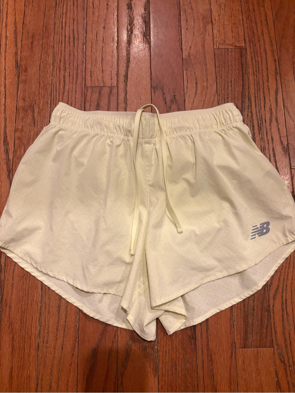 New Balance Women's Pale Yellow Athletic Running Shorts